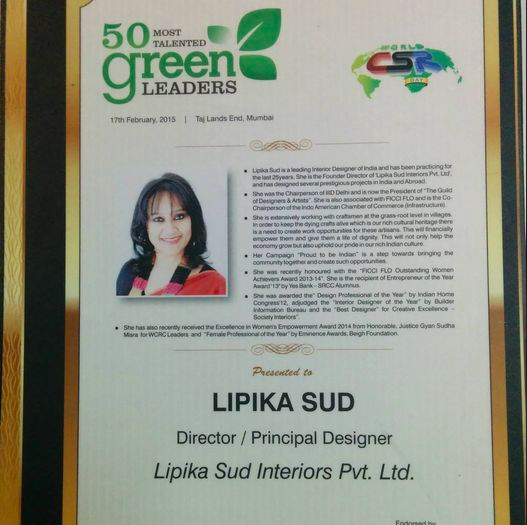 50 Most Talented Green Leaders Award – World CSR Congress