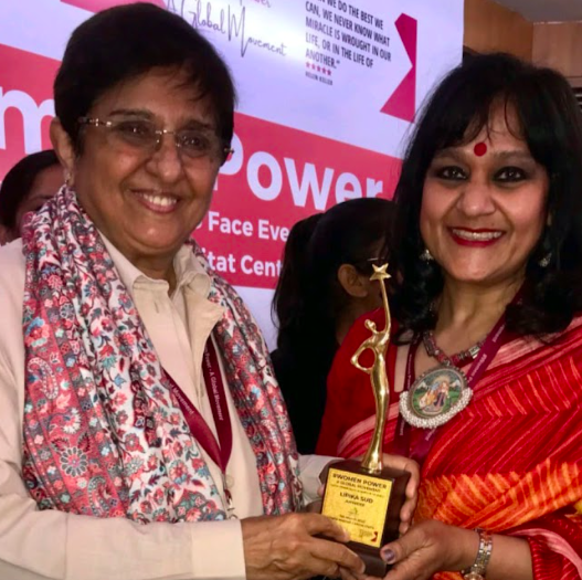 Woman Power Award by Kiran Bedi at Indian Habitat Centre